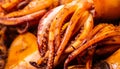 Cooked squid close-up Royalty Free Stock Photo
