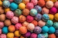 food background. variety of tastes. colorful ice cream balls