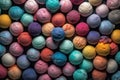 food background. variety of tastes. colorful ice cream balls