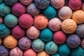 food background. variety of tastes. colorful ice cream balls