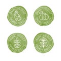 Food Badges for organic products.