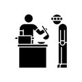 Food bank black glyph icon