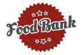 food bank sign. food bank vintage retro label.