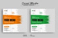 Delicious Food menu social media post banner template and food flyer template