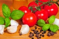 Food basil garlic Tomato Royalty Free Stock Photo