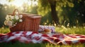 food blanket picnic basket