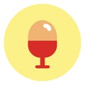 Food boiled egg, icon