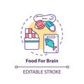 Food for brain concept icon