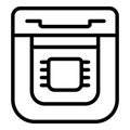 Food bread making icon outline vector. Breadmaker machine