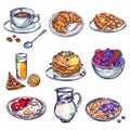 Food Breakfast Icon Set