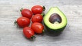 Food, Breakfast, sandwich. Tomatoes, avocado, bread, toast. Ingredients, cook. Vegan, vegetarian, proper nutrition Royalty Free Stock Photo