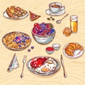 Food Breakfast View Icon Set