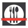 Food Cafe Cutlery Logo