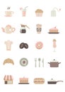 Food & Cafe Icons - colored