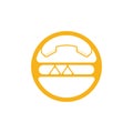 Food call logo design. Burger delivery logo concept.