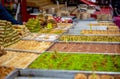 Food in Carmel Market, Tel Aviv, Isreal. Royalty Free Stock Photo