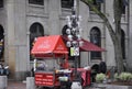 Boston Ma, 30th June: Food Cart from Faneuil Hall Marketplace in Downtown Boston from Massachusettes State of USA Royalty Free Stock Photo