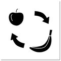 Food change glyph icon