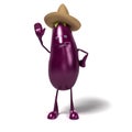 Food character - aubergine