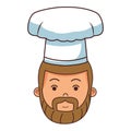 Food chef face cartoon