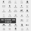 food chef logo collection design vector icon element Royalty Free Stock Photo