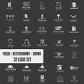 food chef logo collection design vector icon element Royalty Free Stock Photo