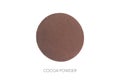 Food circle round cocoa powder