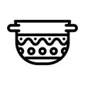 food clay crockery line icon vector illustration