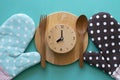 Food clock. Healthy food concept Royalty Free Stock Photo