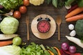 Food clock. Healthy food concept Royalty Free Stock Photo