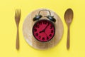 Food clock. Healthy food concept Royalty Free Stock Photo