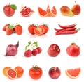 Food collection. All red. Royalty Free Stock Photo