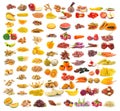 Food collection on white Royalty Free Stock Photo