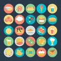 Food Colored Vector Icons 2 Royalty Free Stock Photo