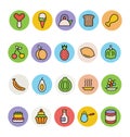 Food Colored Vector Icons 7 Royalty Free Stock Photo