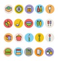 Food Colored Vector Icons 11 Royalty Free Stock Photo