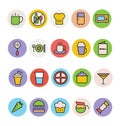 Food Colored Vector Icons 1 Royalty Free Stock Photo
