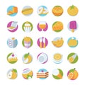 Food Colored Vector Icons 1 Royalty Free Stock Photo