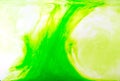 food coloring in water, Solubility of color in water, Watercolor or ink in water. Abstract background. Isolated. Collection.