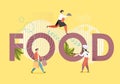 Food concept, vector flat style design illustration