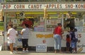 Food concession stand with customers