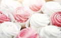 Close up of zephyr or marshmallow dessert on plate Royalty Free Stock Photo