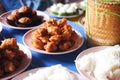 Food for consecrate to monk in ceremony of Thailand