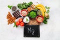 Food containing magnesium Royalty Free Stock Photo