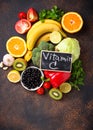 Food containing vitamin C. Healthy eating