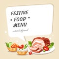 Food cooked dishes holiday celebration background