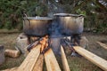 Food cooked on wood fire