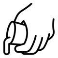 Food cooking hands icon, outline style