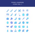 Food cooking icon filled outline set vol 1