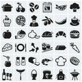 Food and cooking icons. Vector set. Royalty Free Stock Photo